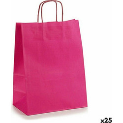 Χαρτοσακούλα 24 x 12 x 40 cm Ροζ (25 Μονάδες)