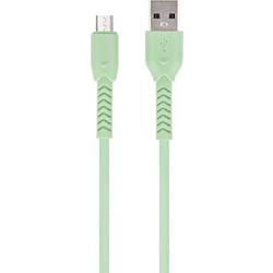 Καλώδιο Φόρτισης & Μεταφοράς Δεδομένων MXUC-04 OEM0100848 USB Σε microUSB 1m 3A Green Maxlife