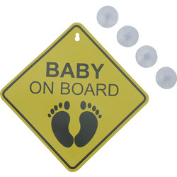 Πινακίδα PVC Baby on Board 2 Τμχ 15x15cm