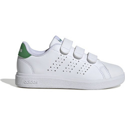 Adidas Advantage Base 2.0 Hook Παιδικά Sneakers Λευκά Πράσινα IE9019