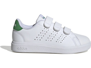 Adidas Advantage Base 2.0 Hook Παιδικά Sneakers Λευκά Πράσινα IE9019