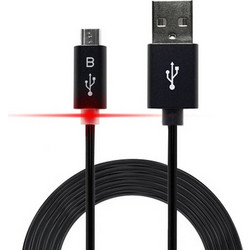 Καλώδιο σύνδεσης Ancus Smart LED USB σε Micro USB με Ενισχυμένες Επαφές Μαύρο 1.2m
