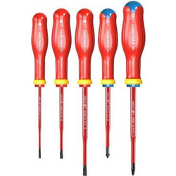 FACOM ATD.J5TVEPB Σετ μονωμένων κατσαβιδιών Protwist(R) 1000V για βίδες με σχισμή κεφαλής, Phillips, 3,5 - 5,5 mm, PH1 - PH2