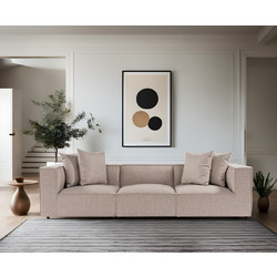 Papatya Sora 3 Τριθέσιος Καναπές Beige 270x95x65cm