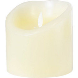 FIREFLAME 79541 Διακοσμητικό Realistic Κερί Παραφίνης με LED Εφέ Κινούμενης Φλόγας - Μπαταρίας & Ασύρματο Χειριστήριο IR Θερμό Λευκό 2700K Dimmable - Φ10 x Υ10cm