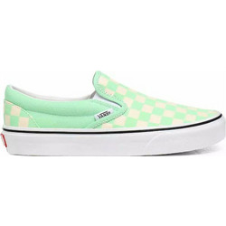 Vans Checkerboard Classic Γυναικεία Slip-On Sneakers Πράσινο
