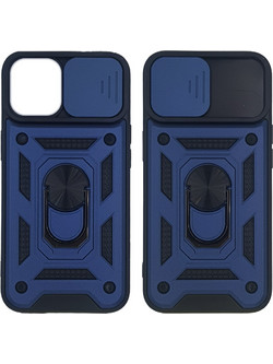 Sonique Ring Armor CamPro Θήκη iPhone 12 / 12 Pro Μπλε