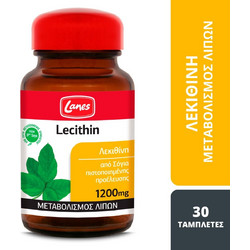 Lanes Lecithin Συμπλήρωμα Διατροφής με Λεκιθίνη 1200mg 30 Μαλακές Κάψουλες