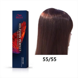 Wella Koleston Perfect Vibrant Reds 55/55 Έντονο Καστανό Ανοιχτό Μαονί Μόνιμη Βαφή Μαλλιών 60ml