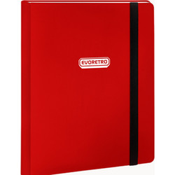 EVORETRO - Regular Card Binder 9 pocket for 360 cards w/ elastic Red