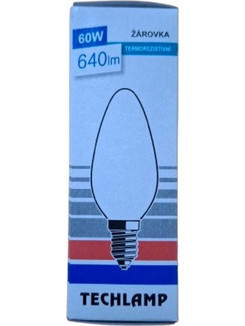 Techlamp Λάμπα Κερί Ε14/60W Γάλακτος