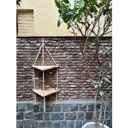 ΡΑΦΙ ΚΡΕΜΑΣΤΟ (VILLAGE 2)MACRAME ΔΙΑΣΤΑΣΕΙΣ.40*76ΕΚ. ΥΛΙΚΟ. ΒΑΜΒΑΚΙ ΞΥΛΟ