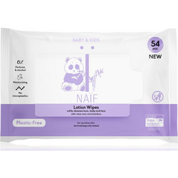 Naif Baby & Kids Lotion Μωρομάντηλα Χωρίς Άρωμα με Aloe Vera 54τμχ