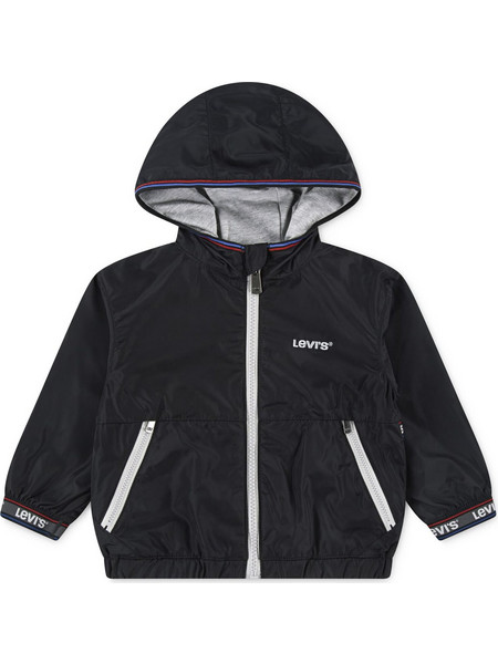 Levis Μπουφάν Logo Tape Detailed Wind Jacket 6EM586-G52 Μαύρο Αγόρι