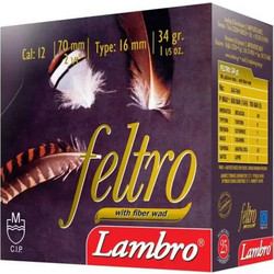 Lambro Feltro Fiber Wad Φυσίγγια Συγκέντρωσης 12Cal 70mm 34gr 25τμχ