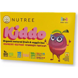 Nutree Kiddo Organic Natural Fruit & Veggie Bar Cranderry & Beetroot 30gr 4τμχ