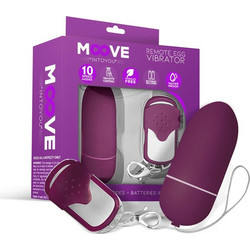 IntoYou Moove Vibrating Egg Dark Δονητής Egg για Ζευγάρια με Τηλεχειριστήριο Μωβ