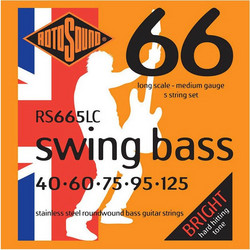 Rotosound RS665LC Σετ 4 Χορδές Ηλεκτρικού Μπάσου Stainless Steel 40-125" Medium Tension