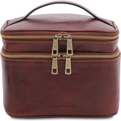 Tuscany Leather Eliot TL142045 Νεσεσέρ Ταξιδίου με Θήκες 21x15x15cm Καφέ