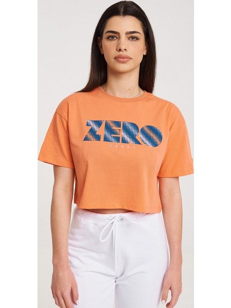 Zero Level Ichika Γυναικείο Crop T-shirt Πορτοκαλί (003-100075OR)