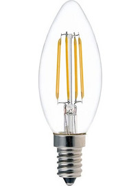 Λαμπτήρας LED C35 Bulb pakoworld 4W 3000K E14 clear