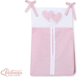 Diaper bag- Hanging Hearts pink checkered