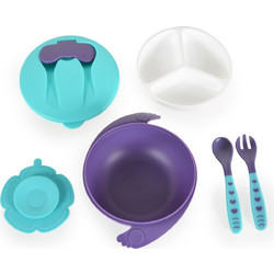 Cangaroo Μπολ Φαγητού + Πιρούνι + Κουτάλι Jelly Blue F1730
