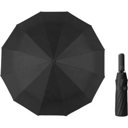 Αυτόματη ομπρέλα σπαστή με φακό LED - 10K - Tradesor - 585670 - Black