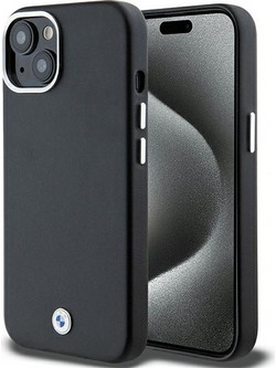 BMW Signature Wrapped Metal MagSafe Case for iPhone 15/14/13 - Black