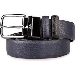 VERSACE 19V69 9654 ΜΠΛΕ/ΜΑΥΡΟ ΑΝΔΡΙΚΗ ΔΕΡΜΑΤΙΝΗ ΖΩΝΗ ΔΙΠΛΗΣ ΟΨΗΣ