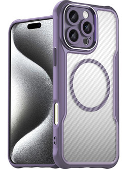 Leading Series MagSafe Silicone Case for iPhone 16 Pro Max - Purple