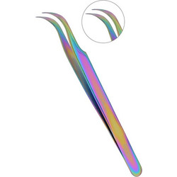 UpLac Λαβίδα Tweezers Slanted Stainless Steel Rainbow