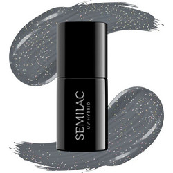 Semilac UV Hybrid 326 Foggy Grey Shimmer Glitter Ημιμόνιμο Βερνίκι Νυχιών 7ml