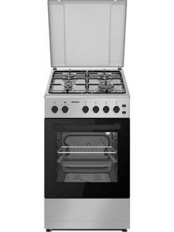 Heinner HFSC-V60LITGC-SS Κουζίνα Ηλεκτρική 50lt με Εστίες Αερίου 50cm