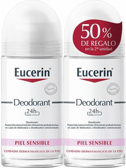 Eucerin Piel Sensible Αποσμητικό Roll On 24h 2x50ml