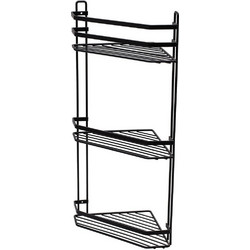 Estia ESTIA ΕΤΑΖΕΡΑ ELEGANT ΜΕΤΑΛΛΙΚΗ ΓΩΝΙΑΚΗ 3 ΘΕΣΕΩΝ 54x28x18cm ΜΑΥΡΗ