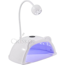 Λάμπα πολυμερισμού 2σε1 UV LED HS-887 48W λευκή