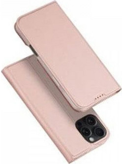 Dux Ducis Skin Pro Θήκη Book Δερματίνης για Apple iPhone 16 Pro Max Ροζ Χρυσό