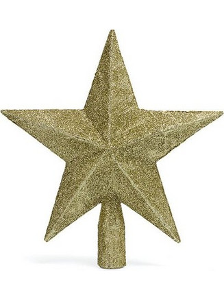 V. Christakopoulos Χριστουγεννιάτικη Κορυφή Αστέρι Με Glitter 15εκ Χρυσή - 5802
