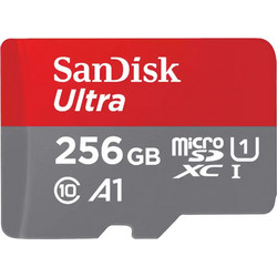 Sandisk Ultra microSDXC 256GB Class 10 U1 UHS-I A1 120MB/s + Adapter