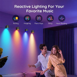 ΕΞΥΠΝΑ ΦΩΤΙΣΤΙΚΑ ΤΟΙΧΟΥ LED RGB ΜΕ WiFi , ΤΗΛΕΧΕΙΡΙΣΤΗΡΙΟ & ΕΛΕΓΧΟ ΕΦΑΡΜΟΓΗΣ - SMART WALL LIGHT