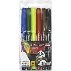 Justnote Color Fibre Μαρκαδόροι Ζωγραφικής Σετ 6 Χρώματα