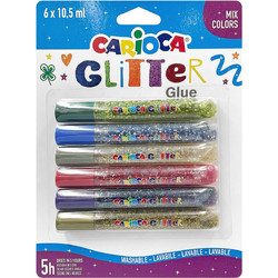 Κόλα Glitter Multi σετ=6τ Carioca 6x10,5ml Carioca 42112