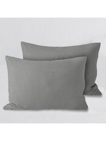 HOME PASSION ΣΕΤ ΜΑΞΙΛΑΡΟΘΗΚΕΣ ΜΟΝΟΧΡΩΜΕΣ 50x70 cm ΓΚΡΙ GRAY-S-1965