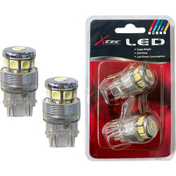 Λάμπες Led T20 12V W21/5W / 3157 8SMD Λευκό Φως X-Tec 2 Τεμάχια