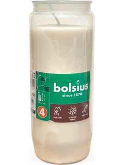 Φυτικό Κερί Αφιέρωσης Bolsius 4 Ημερών - Λευκό - 5.5 x 14 εκ