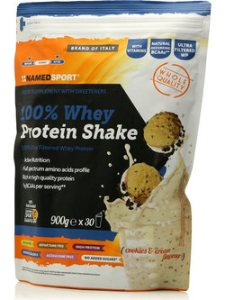 NamedSport 100% Whey Protein Shake Cookies & Cream Πρωτεΐνη Ορού Γάλακτος Χωρίς Γλουτένη 900gr