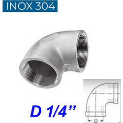 INOX 304 Γωνία 90ο θηλυκή 1/4"