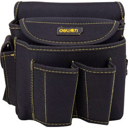 DELI εργαλειοθήκη μέσης DL-P4 υφασμάτινη 22x14x20cm μαύρη