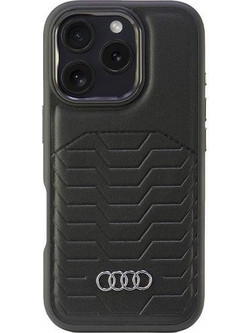 Audi Synthetic Leather MagSafe iPhone 16 Pro 6.3" black/black hardcase AU-TPUPCMIP16P-GT/D3-BK